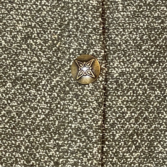 LL BEAN Brass Button COMFY Cardigan Sweater JACKET COAT Green Women’s Size XL - Picture 3 of 5